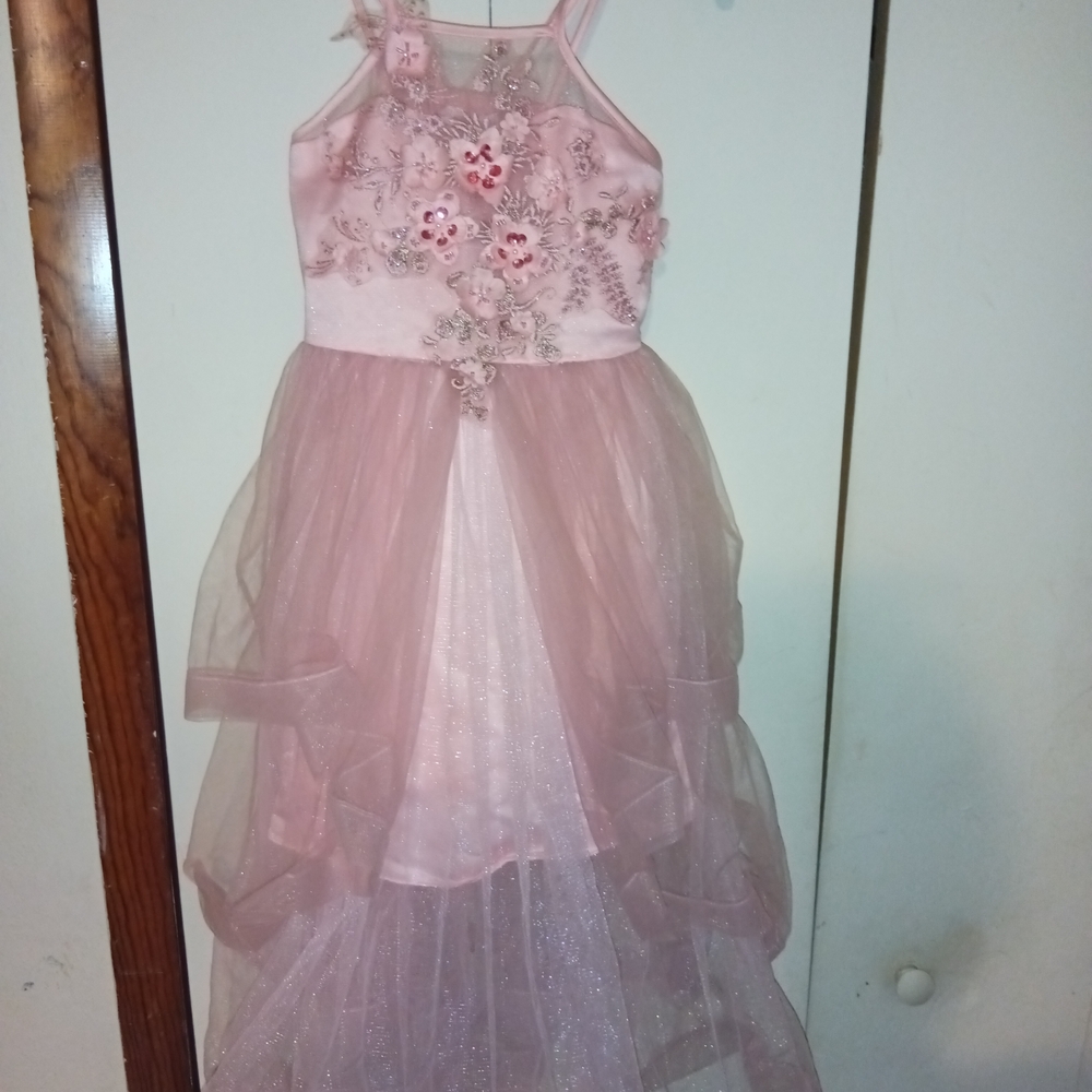 Bonnie Jean Pink Floral Formal Dress - Picture 4 of 9